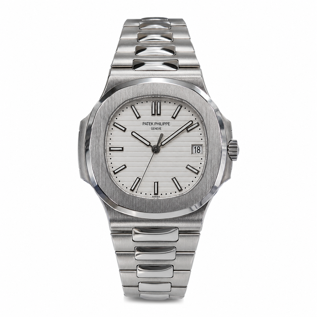 Premium Integrated Bracelet Watch – Brown, White & Blue