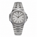 Premium Integrated Bracelet Watch – Brown, White & Blue