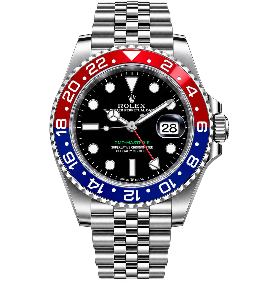 GMT Dual-Time Automatic Watch – Steel Link Bracelet