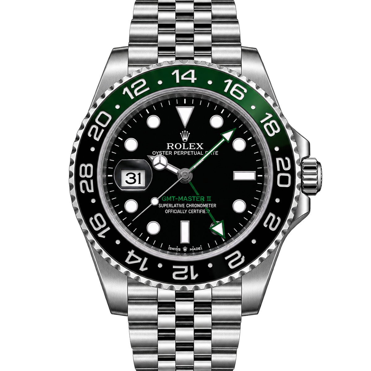GMT Dual-Time Automatic Watch – Steel Link Bracelet
