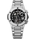 Skeleton Tourbillon Chronograph Watch – Silver