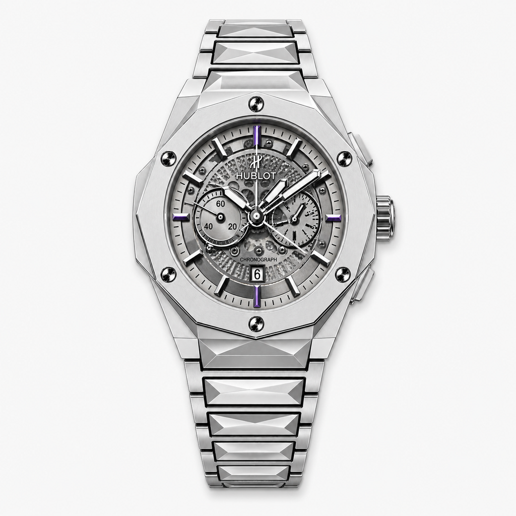 Skeleton Chronograph Watch – Titanium Grey