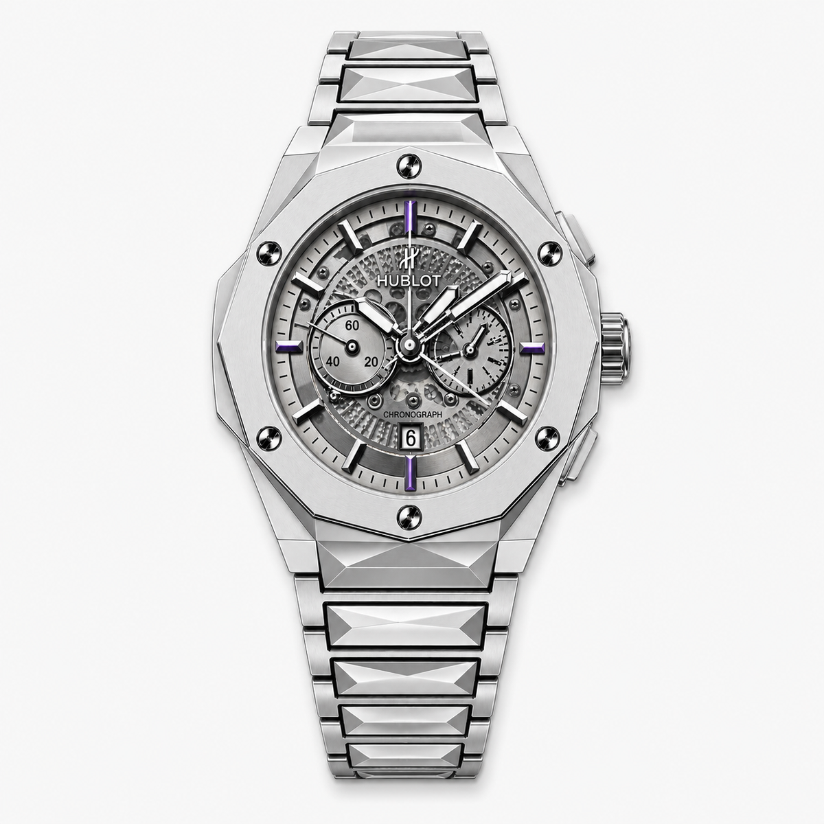 Skeleton Chronograph Watch – Titanium Grey