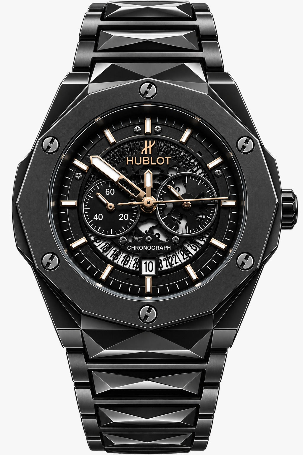 Skeleton Chronograph Watch – Titanium Grey
