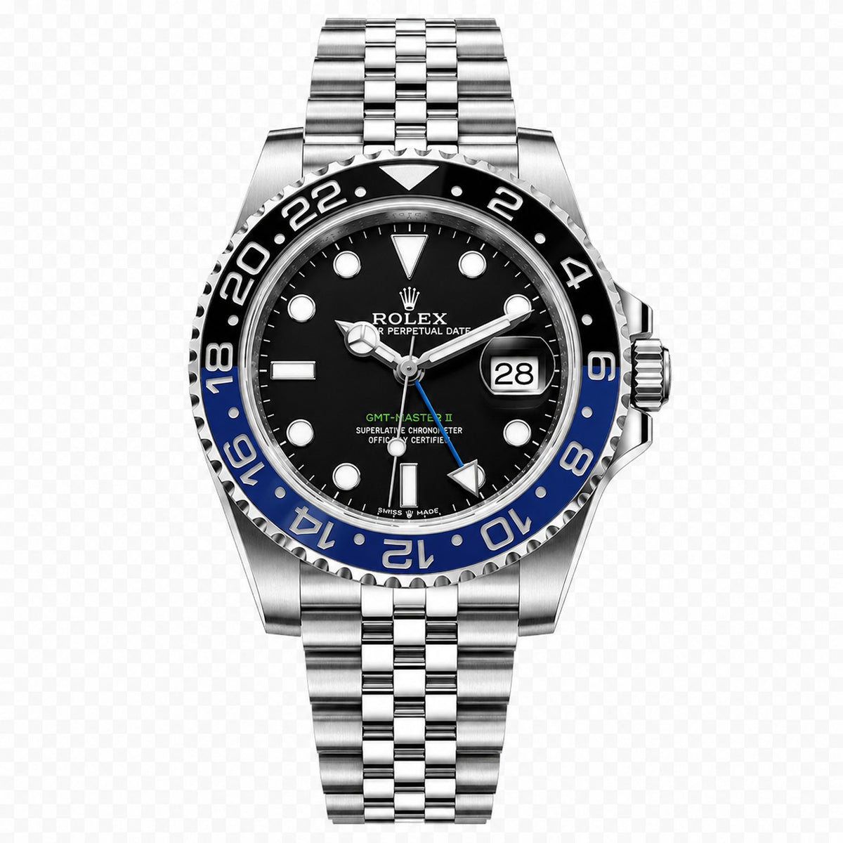 GMT Dual-Time Automatic Watch – Steel Link Bracelet